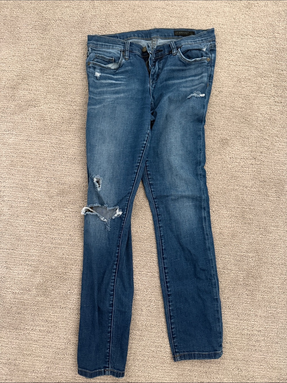 Blank NYC Dark Blue Distressed Women’s Skinny Jeans